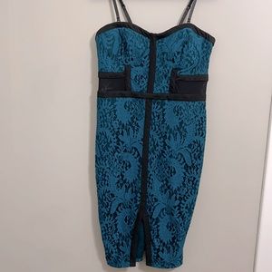 Teal cocktail dress XL